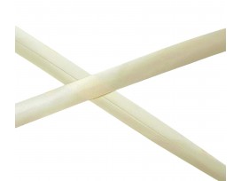 Satijn biaisband licht creme. 20mm breed. 100% pes