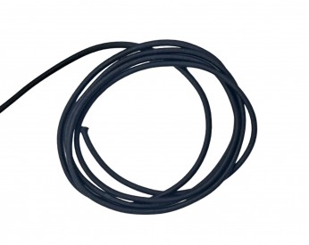 Elastisch koord zwart  Dikte 3 mm  Een rol van 50 meter en de prijs is per rol