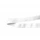 Elastisch biaisband wit  2 cm breed vouw tresband