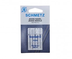 Schmetz jeansnaalden. 130/705 H J  Naalddikte 90/14  Doosje met 5 naalden