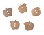 Houten knoop Appeltje 2gaats  17mm  5118