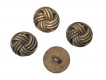 Metaalknoop Brons gedraaid op steeltje 18mm. mk213