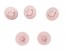 Smiley kunststof knoop Roze 16mm  1068