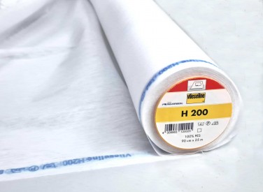 Opstrijkbaar vlieseline H 200 wit 90 cm. breed Soepel en geschikt voor blouse en jurk 