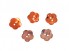 Parelmoer bloemknoop Oranje 18mm  277