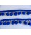 Sierband met pompom bolletjes Kobalt
