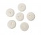 Witte knoop 2-gaats plat met randje 20mm  wk821