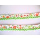 Biaisband met lime ruche Wit met oranje/gele bloem 41