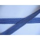 Biaisband Donkerblauw met witte stip