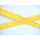 Biaisband Geel met witte stip