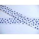 Biaisband Wit met blauwe hartjes