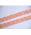 Boerenbont lint Oranje/wit geruit 15mm breed