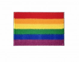Regenboogvlag applicatie  Afmeting 9x6 cm  Kleurecht en Opstrijkbaar