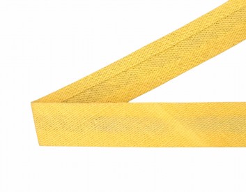 Biaisband 12 mm breed  Geel  100 % katoen