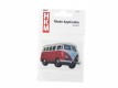 Volkswagen T1 applicatie.  Deze is opstrijkbaar en kleurecht  Afmetingen ongeveer 8 x 5 cm