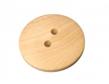 Houten knoop Glad Lichbruin 22,5 mm