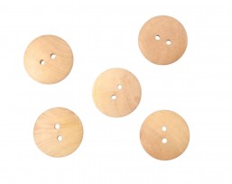 Houten knoop Glad Lichbruin 22,5 mm