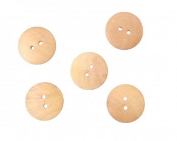 Houten knoop Glad Lichbruin 22,5 mm