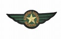 Legerapplicatie airwing met gouden ster.  Legergroen  Airwing Squadron Training  Ongeveer 9,3 x 3,5 cm