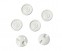 Witte knoop met cirkels 15mm  wk838