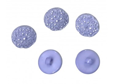 Kunststof bloemknoop op een steeltje  Lila kleur  Doorsnee ongeveer 15 mm.