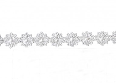 Etskant bloem Wit  13mm Ets1