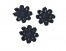 Bloemapplicatie Zwart 24mm