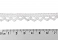 Wit kantklos kant van 11 mm. breed  100% katoen