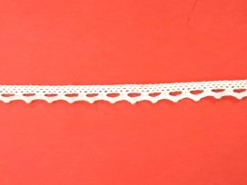 Ecru kantklos kant van 11 mm. breed  100% katoen