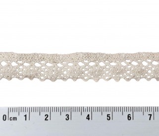 Ecru kantklos kant van 10 mm breed  100% katoen