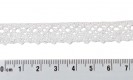 Wit kantklos kant van 13 mm breed  100% katoen