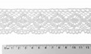 Wit kantklos kant van 32 mm. breed  100% katoen