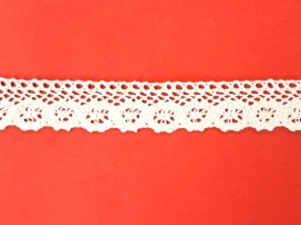 Katoen kant Creme lijkt gehaakt  20 mm breed