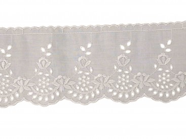 Katoen kant creme 100 mm 170 cm