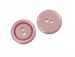 Kunststof knoop 2 gaats  Oudroze  Doorsnee ongeveer 15 mm
