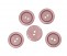 Kunststof knoop 2 gaats Oudroze 18mm  556-S8