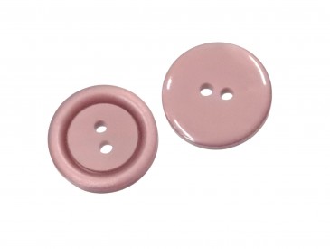 Kunststof knoop 2 gaats  Oudroze  Doorsnee ongeveer 18 mm