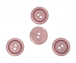 Kunststof knoop 2 gaats  Oudroze  Doorsnee ongeveer 20 mm