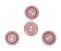 Kunststof knoop 2 gaats Oudroze 20mm   557-S8