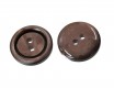 Kunststof knoop 2 gaats  Bruin  Doorsnee ongeveer 15 mm