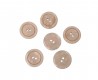 Kunststof knoop 2 gaats  Zand  Doorsnee ongeveer 18 mm