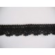 Katoen kant Zwart lijkt gehaakt 18mm