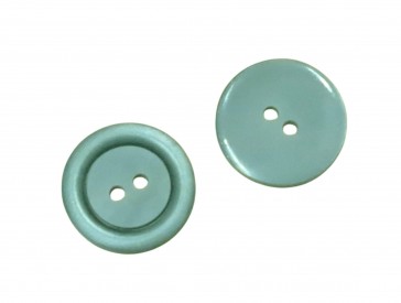 Kunststof knoop 2 gaats  Oudgroen  Doorsnee ongeveer 15 mm