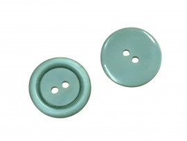 Kunststof knoop 2 gaats  Oudgroen  Doorsnee ongeveer 18 mm