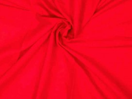 Batist stof effen rood. 00 % katoen  70 gram/m2  140-150 cm breed