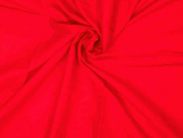 Batist stof effen rood. 00 % katoen  70 gram/m2  140-150 cm breed