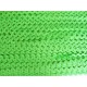 Zigzagband lime groen  Breedte ongeveer 9 mm. (Gemeten aan de buitenkant van de boogjes)  De golf is ongeveer 4 mm breed.  pes