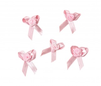 Applicatie Roos/strikje Roze roosstrikje RS665