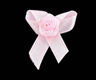 Applicatie Roos/strikje Roze roosstrikje RS665