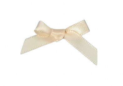 Een opnaaibaar strikje creme  Ongeveer 35 x 16 mm  Deze strikjes worden per stuk verkocht